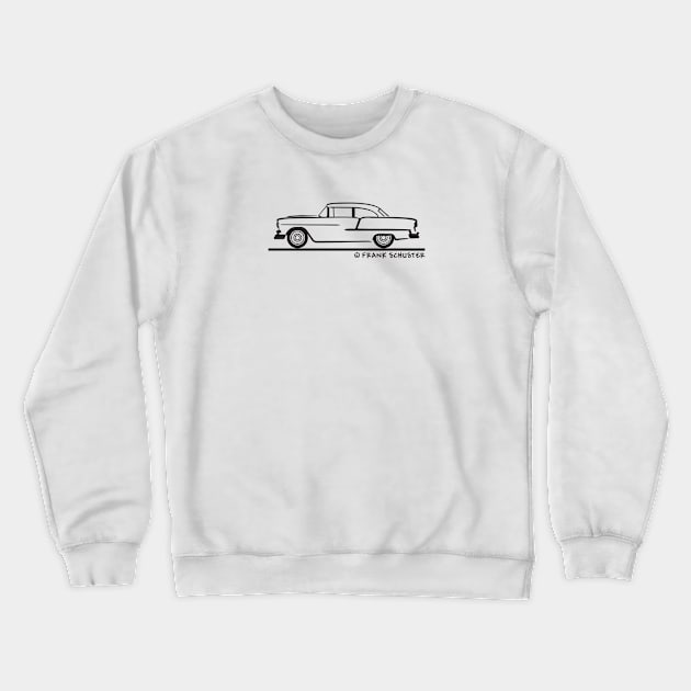 1955 Chevrolet Sedan Two Door 5-10 Crewneck Sweatshirt by PauHanaDesign